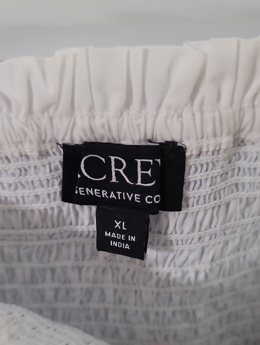 J. Crew White Camisole with Blue Smocked Bodice - Picture 4 of 9
